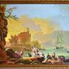 A Mediterranean Harbour Scene At Sunset Claude-Joseph Vernet